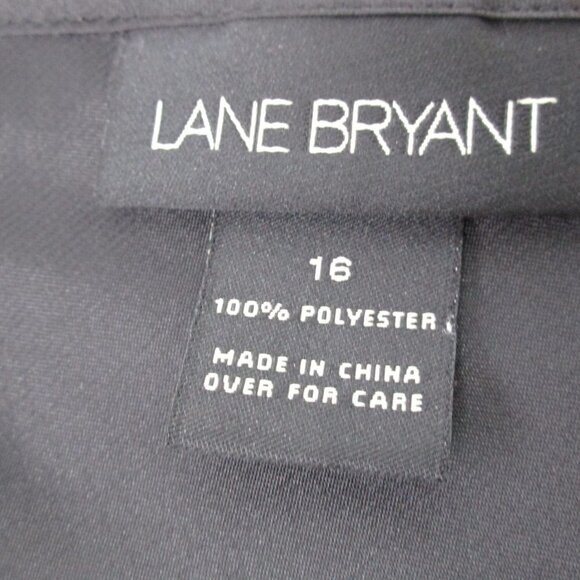 Lane Bryant Tank Top Women's Size 16 Black Sleeveless V-Neck Polyester Pullover - Picture 8 of 10